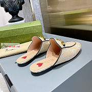 Gucci Women GG Princetown Slipper White/Beige 475094  - 5