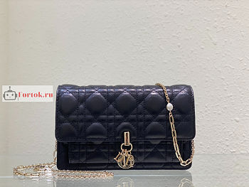 Dior Lady Chain Pouch Black S0937 19.5x12.5x5cm