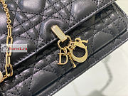 Dior Lady Chain Pouch Black S0937 19.5x12.5x5cm - 3