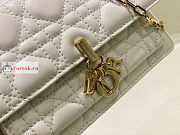 Dior Lady Chain Pouch White S0937 19.5x12.5x5cm - 5