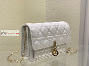 Dior Lady Chain Pouch White S0937 19.5x12.5x5cm - 3