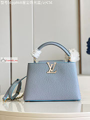 Louis Vuitton Capucines BB Taurillon Leather Lilas M59868 27x18x9cm - 1