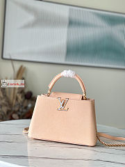 Louis Vuitton Capucines BB Taurillon Leather Yellow M20841 27x18x9cm - 1