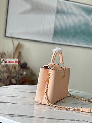 Louis Vuitton Capucines BB Taurillon Leather Yellow M20841 27x18x9cm - 5