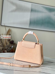 Louis Vuitton Capucines BB Taurillon Leather Yellow M20841 27x18x9cm - 3