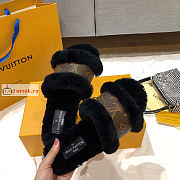 Louis Vuitton Lock It Flat Mule Fluffy Black 1A875W  - 5