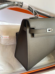 Hermes Kelly Desordre Shoulder Bag Mocha 20cm - 6