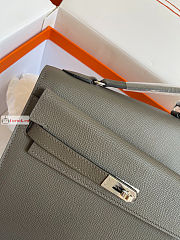 Hermes Kelly Desordre Shoulder Bag Mocha 20cm - 5