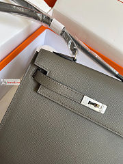 Hermes Kelly Desordre Shoulder Bag Mocha 20cm - 3