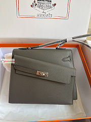 Hermes Kelly Desordre Shoulder Bag Mocha 20cm - 2