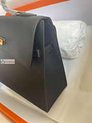 Hermes Kelly Desordre Shoulder Bag Black 20cm - 6