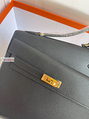Hermes Kelly Desordre Shoulder Bag Black 20cm - 3