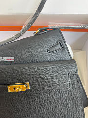 Hermes Kelly Desordre Shoulder Bag Black 20cm - 2