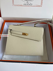 Hermes Kelly Desordre Shoulder Bag White 20cm - 1