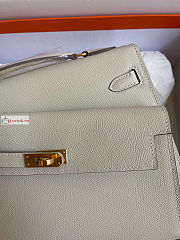 Hermes Kelly Desordre Shoulder Bag White 20cm - 5