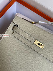 Hermes Kelly Desordre Shoulder Bag White 20cm - 4