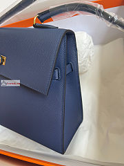 Hermes Kelly Desordre Shoulder Bag Navy Blue 20cm - 2