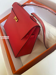 Hermes Kelly Desordre Shoulder Bag Red 20cm - 5