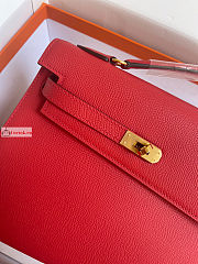 Hermes Kelly Desordre Shoulder Bag Red 20cm - 2