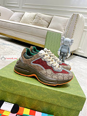 Gucci GG Rhyton Sneaker Beige/Red/Green 620185 - 1