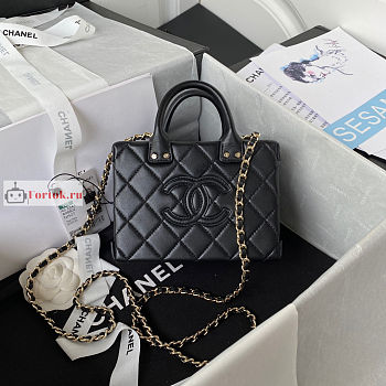 Chanel Small Vanity Case Black AS3344 11.5x15x8.5cm