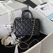 Chanel Small Vanity Case Black AS3344 11.5x15x8.5cm - 6