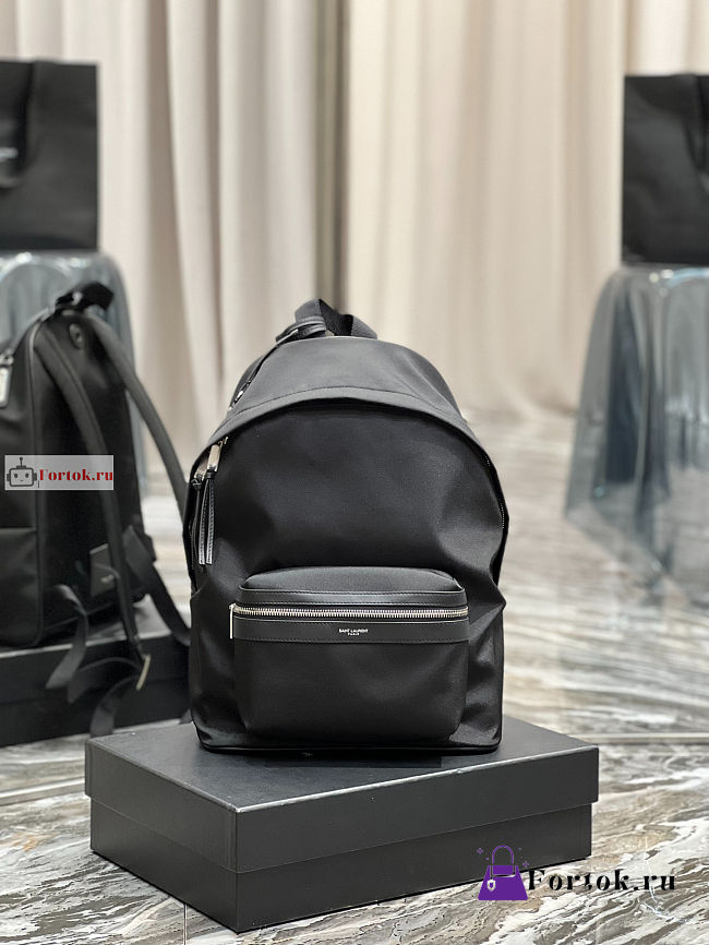 Ysl City Backpack in Nylon Canvas/Leather 326865 30x38x17cm - 1
