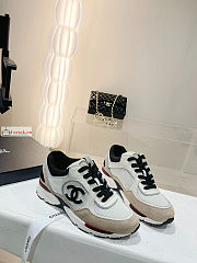 Chanel Low Top Trainer Suede White/Beige/Red - 1