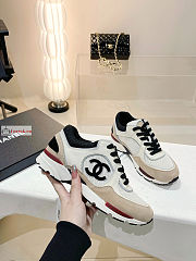 Chanel Low Top Trainer Suede White/Beige/Red - 3