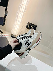 Chanel Low Top Trainer Suede White/Beige/Red - 5