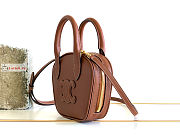 Celine Mini Bowling Bag In Triomphe Leather 20x15x5cm - 6
