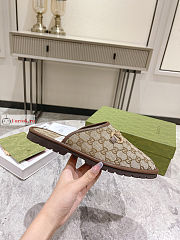 Gucci Men GG Slipper With Horsebit Brown/Beige 694249  - 5