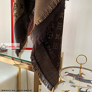 Louis Vuitton New Ladies Shawl Scarf Brown M75122 - 5
