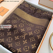 Louis Vuitton New Ladies Shawl Scarf Brown M75122 - 3