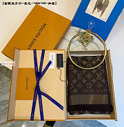 Louis Vuitton New Ladies Shawl Scarf Brown M75122 - 2