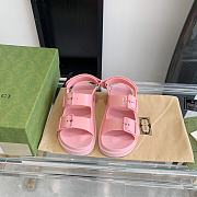 Gucci Women Sandal With Mini Double G Pastel Pink 660243 - 1