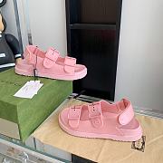 Gucci Women Sandal With Mini Double G Pastel Pink 660243 - 6