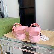 Gucci Women Sandal With Mini Double G Pastel Pink 660243 - 5
