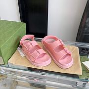 Gucci Women Sandal With Mini Double G Pastel Pink 660243 - 2