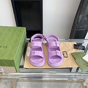 Gucci Women Sandal With Mini Double G Lilac 660243 - 1