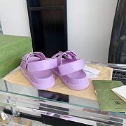 Gucci Women Sandal With Mini Double G Lilac 660243 - 5