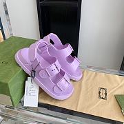 Gucci Women Sandal With Mini Double G Lilac 660243 - 4