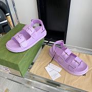 Gucci Women Sandal With Mini Double G Lilac 660243 - 3