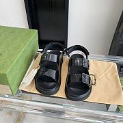 Gucci Women Sandal With Mini Double G Black 660243 - 1
