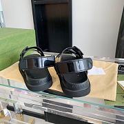 Gucci Women Sandal With Mini Double G Black 660243 - 5