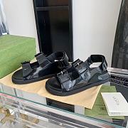 Gucci Women Sandal With Mini Double G Black 660243 - 4