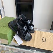 Gucci Women Sandal With Mini Double G Black 660243 - 2
