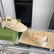 Gucci Women Sandal With Mini Double G Creme 660243 - 4