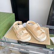 Gucci Women Sandal With Mini Double G Creme 660243 - 2
