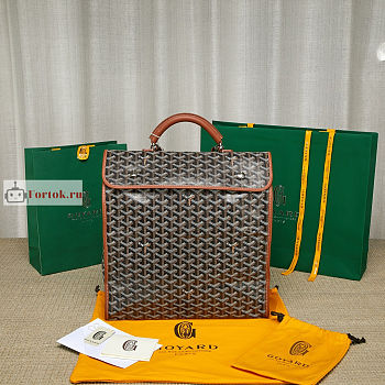 Goyard Leger Backpack Black/Brown 37x15x34cm 